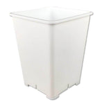 6" White Square 8" Tall Giant Pot