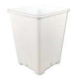 6" White Square 8" Tall Giant Pot