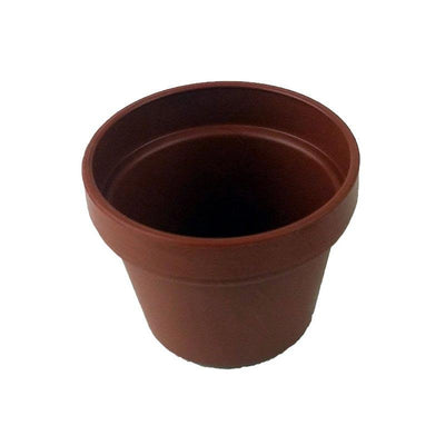 1.5 Miniature Plastic Violet Pot - Terracotta