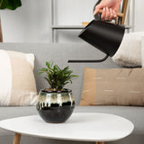 12" White Diamond Teardrop Self Watering Pot