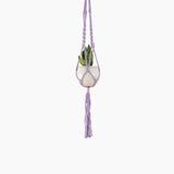 Deluxe Hand Woven Single Macrame Hanger - Lavender Purple
