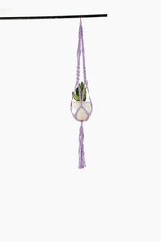 Deluxe Hand Woven Single Macrame Hanger - Lavender Purple