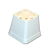 3.5" White Square Orchid Pot